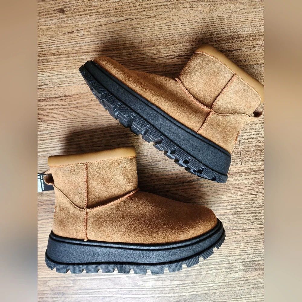 Size 8 - New Koolaburra By UGG Mini Hybrid Winter Boot Chestnut - Picture 15 of 16